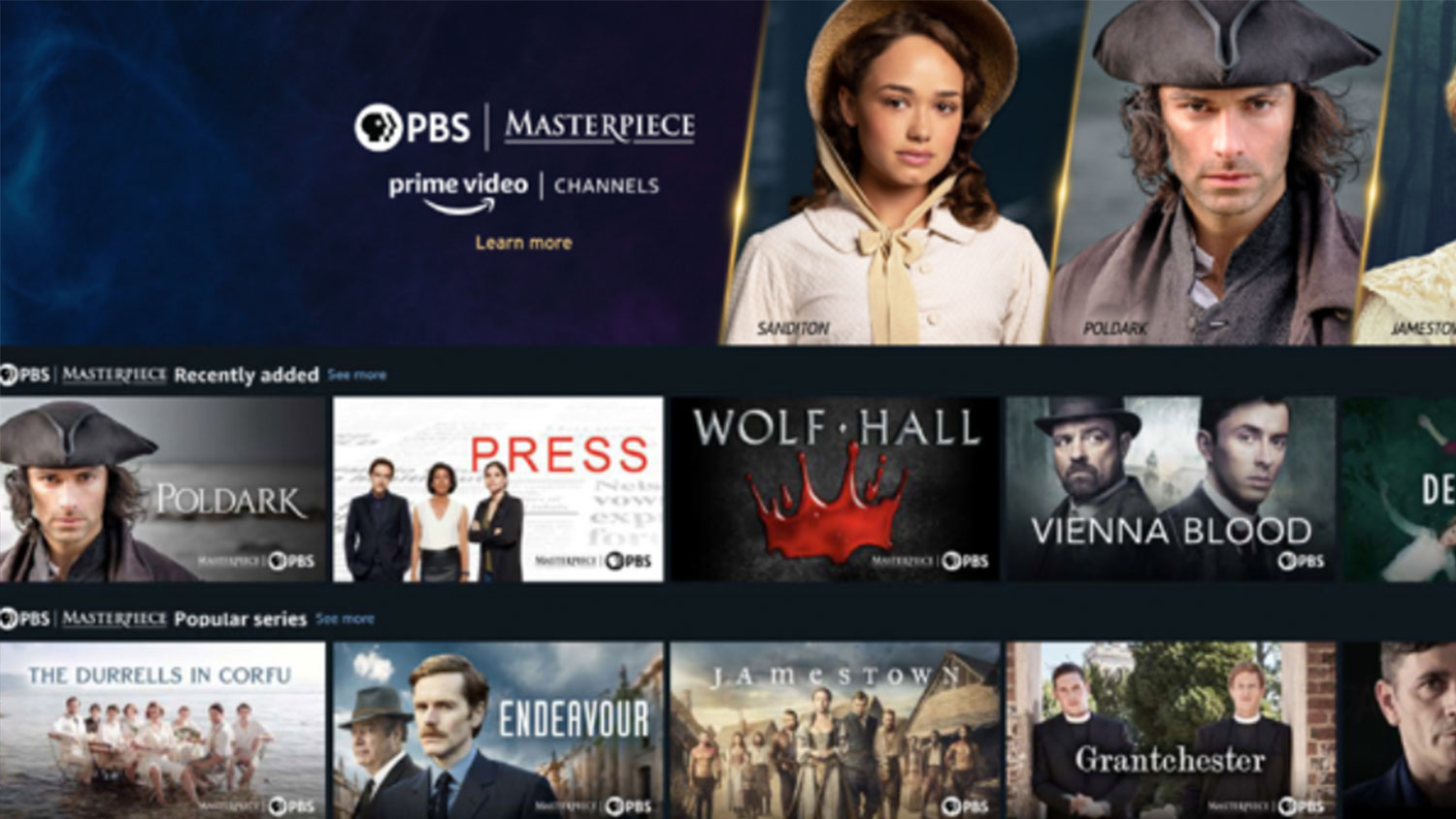 PBS Distribution Launches PBS Masterpiece on Amazon Prime Channels For Canada