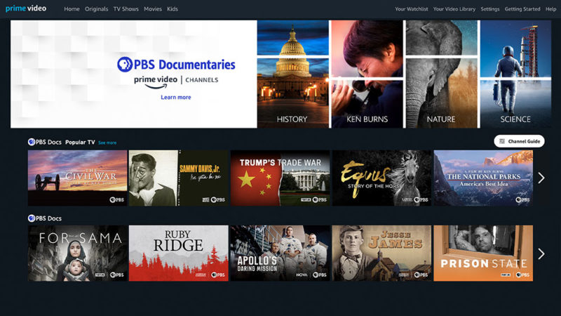 Pbs Distribution Announces New Prime Video Channel Pbs Documentaries